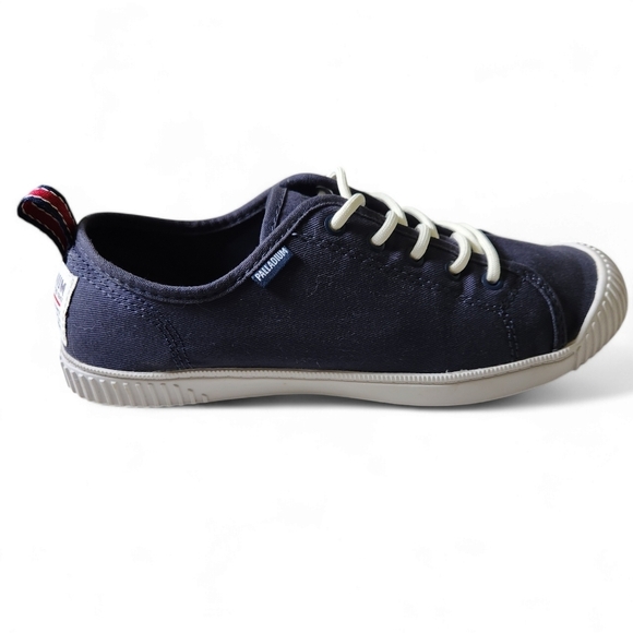 PALLADIUM Easy Lace canvas sneakers women's size 7 navy - Picture 5 of 11